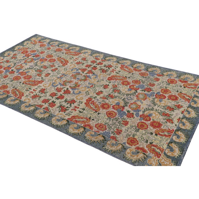 2010s Rug & Kilim’s Classic Style Rug in White With Floral Patterns For Sale - Image 5 of 7