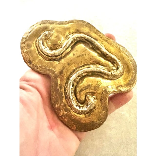 Mid-Century Modern Mid 20th Century Brutalist Brass Belt Buckle For Sale - Image 3 of 5