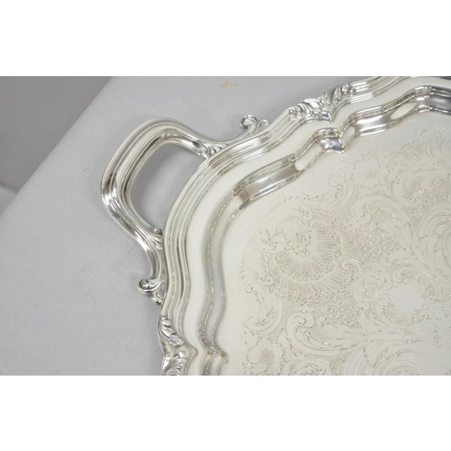 Vintage Reed & Barton Winthrop Shield 1795 E Silver Plated Tea Set - 6 Pc Set For Sale - Image 16 of 18