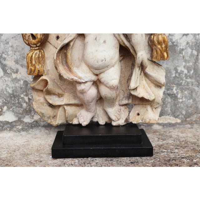Cherub Angel Within a Baldachin, 18th Century, Portuguese Baroque For Sale - Image 10 of 15