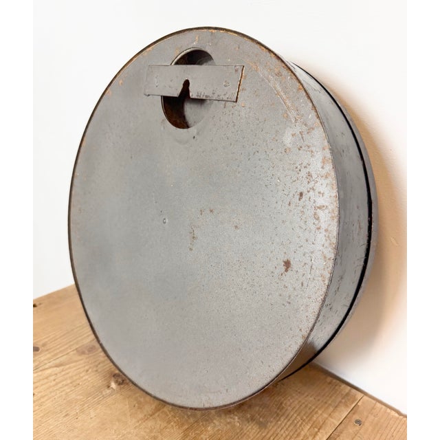 Industrial Black Factory Wall Clock from IBM, 1950s For Sale - Image 15 of 17