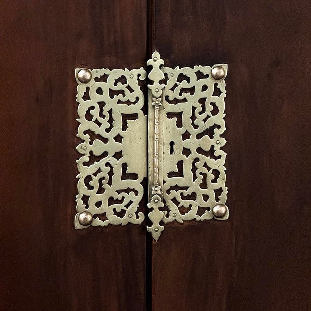 19th Century Dutch Collector’s Cabinet With Brass Hardware For Sale - Image 15 of 18