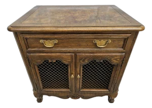 Baker Furniture Burlwood French Nightstand