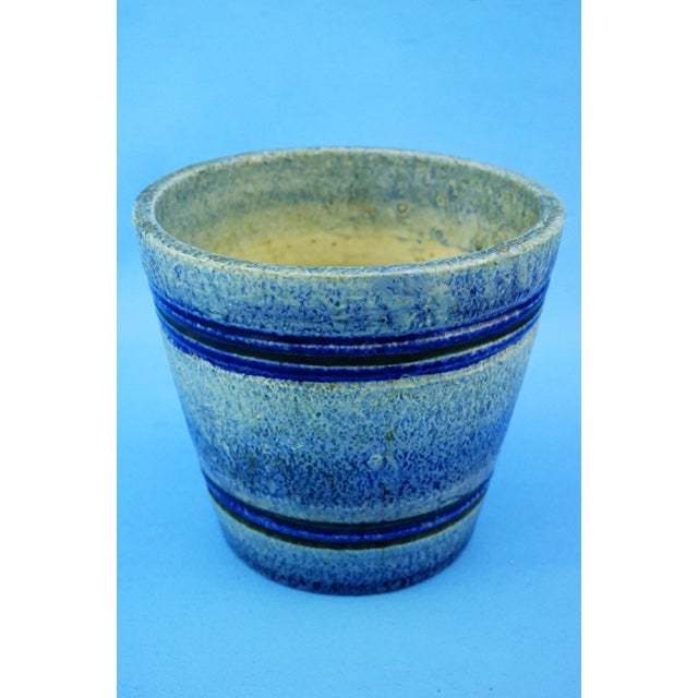 Blue 20th Century Futurist Ceramic Cachepot Vase by Nicolaj Diulgheroff for MGA Albisola Savona, Italy., 1920s For Sale - Image 8 of 18