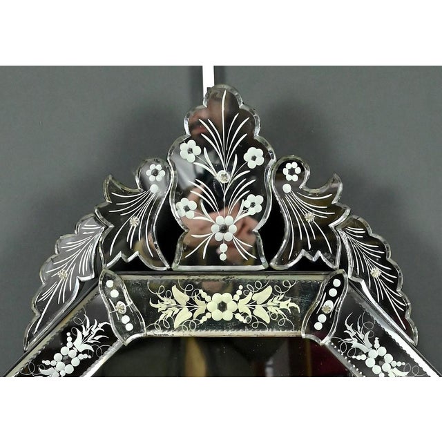 Vintage Octagonal Venetian Mirror, 1950 For Sale - Image 6 of 18