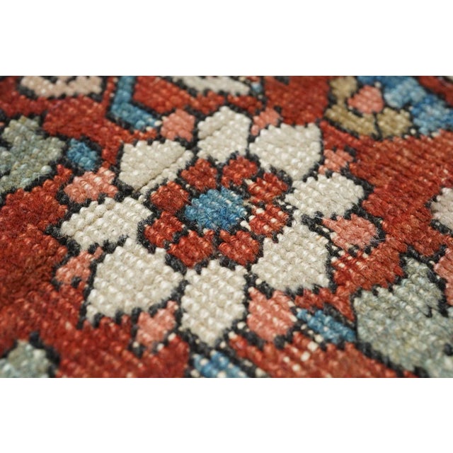Red Late 18th Century Antique Serapi Rug 9'9'' x 13'6'' For Sale - Image 8 of 11