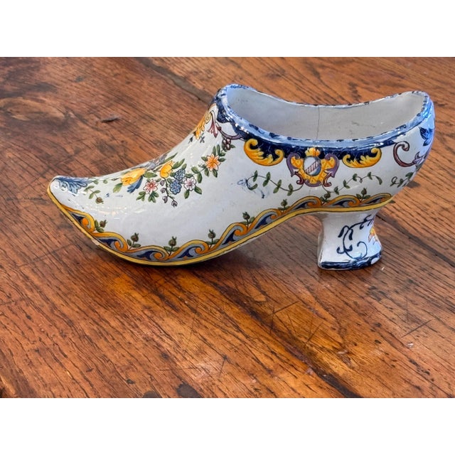 19th Century 19th Century Delft Shoe For Sale - Image 5 of 6