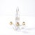 Schneider Glass Pair of Mid-Century Crystal & Brass Amorphic 4 Arm Candelabra Signed Schneider For Sale - Image 4 of 13