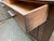 Antique French Art Deco Style Marble Top Oak Wood Cabinet Sideboard With Geometric Front For Sale - Image 9 of 18