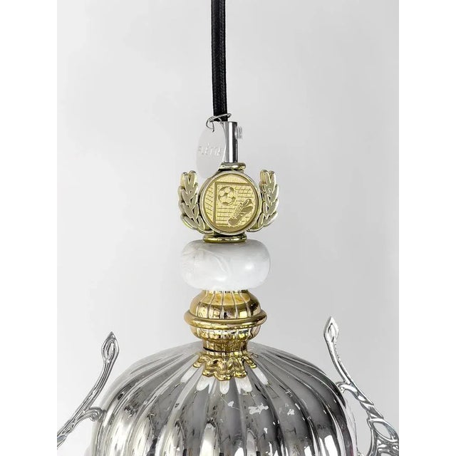 Rosé l30 light by flétta dimensions: d 10 x h 52 cm (dimensions are variable) cord: 250 cm materials: silver, gold trophy...