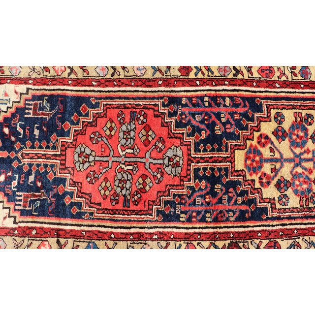 Long Antique Persian Heriz Runner With All-Over Sub-Geometric Medallion Design For Sale - Image 9 of 13