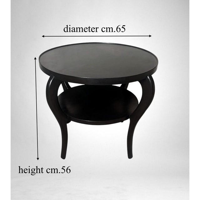 Mid 20th Century Art Deco Ebonized Walnut Coffee Table, Italy For Sale - Image 18 of 18