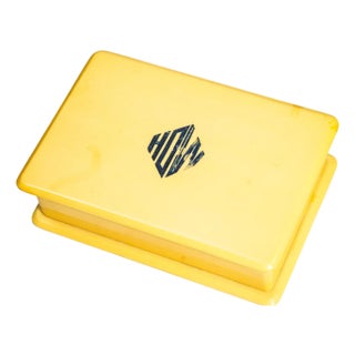 Lovely Antique Art Deco Celluloid Jewelry Keepsake Dresser Box For Sale