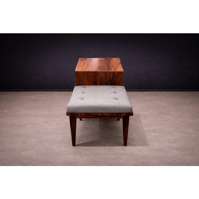 1960s Side Table With Bench & Storage in Rosewood, Unknown, 1960s For Sale - Image 5 of 8