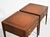 Mid Century French Directoire Mahogany Leather Side Tables by Heritage Henredon - A Pair For Sale - Image 9 of 13