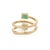 Mid 20th Style Spiral Wrap Emerald Diamond Multi Row Gold 14k Ring Size 5 For Sale - Image 9 of 17