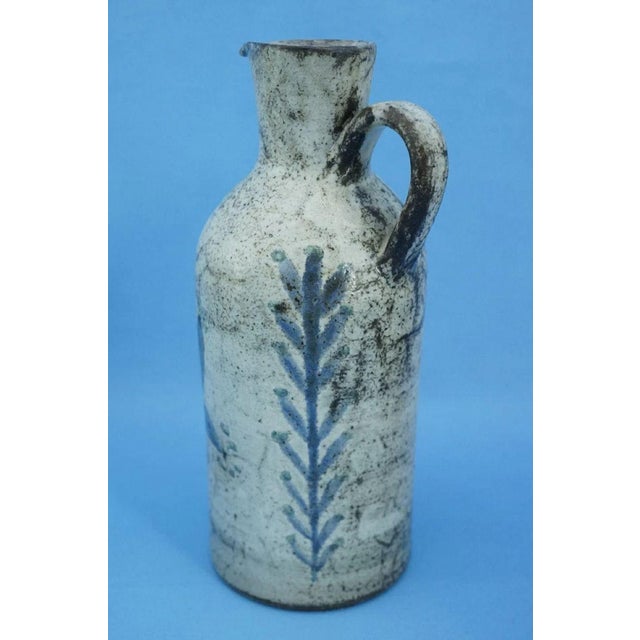 Rustic 20th Century Ceramic Jug Vase by Atelier Le Mûrier of Gustave Reynaud, Vallauris France., 1950s For Sale - Image 3 of 18