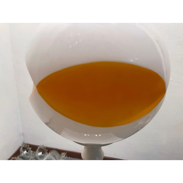 Space Age Pendant Lights in White Opaline Glass, Italy, 1970s, Set of 3 For Sale - Image 10 of 13