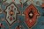 Blue Heriz Rug 5’11” X 8’11” Blue Wool Vintage Tribal Hand-Knotted Oriental Carpet For Sale - Image 8 of 14