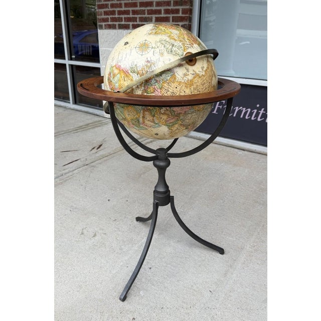 Replogle Globes Replogle Santa Fe 16″ World Floor Globe With Wood Horizon Ring Model #27812 For Sale - Image 4 of 9