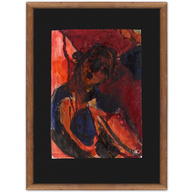 Nan Frankel, Portrait, 1998, Acrylic on Collage on Paper For Sale - Image 6 of 6