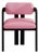 Vértigo Dining Chair in Pink Velvet from Moanne For Sale