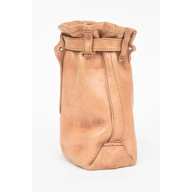 Tan Vintage Ceramic Buckle Bag Sculpture 90's For Sale - Image 8 of 12