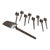 1960s Mid-Century Modern Arthur Salm Nerva Stainless Steel Ice Cream Server Flatware - Set of 9 For Sale
