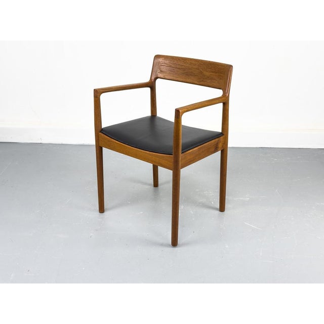 Danish Teak and Leather Armchair by J. Nørgaard for Nørgaards Møbelfabrik, 1960s For Sale - Image 10 of 18