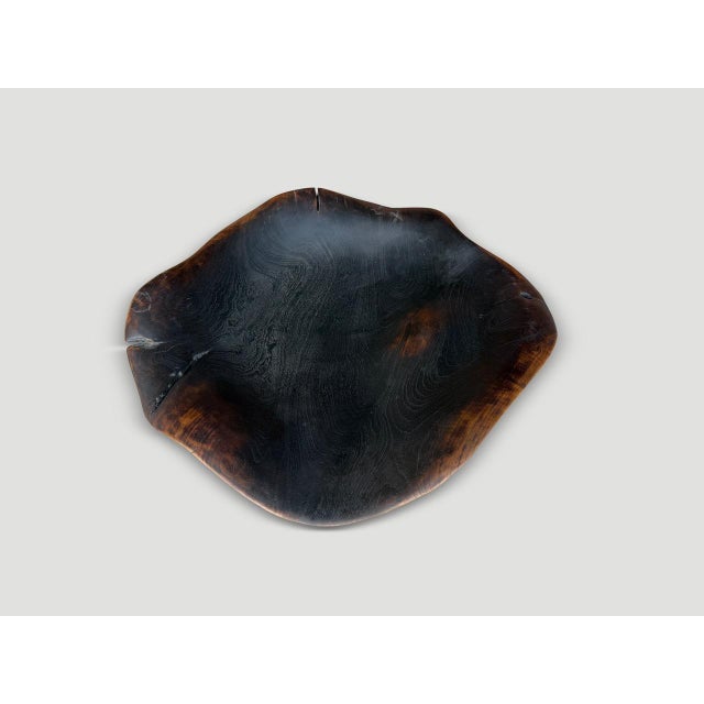 2010s Andrianna Shamaris Charred Sculptural Bowl Or Platter For Sale - Image 5 of 5