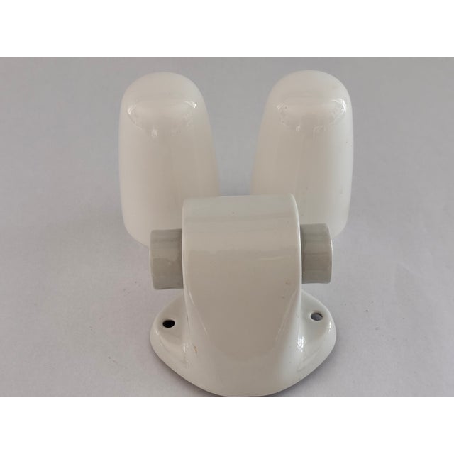 White Vintage Model 6068 Sconce in Ceramic by Wilhelm Wagenfeld for Lindner, 1958 For Sale - Image 8 of 14