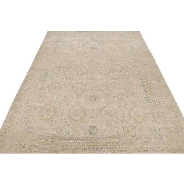 2010s Rug & Kilim’s Oushak Style Oversized Rug in Taupe With Floral Patterns For Sale - Image 5 of 7