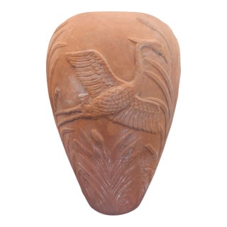 Art Deco Terra Cotta Vase in the Manner of Jean Dunand For Sale