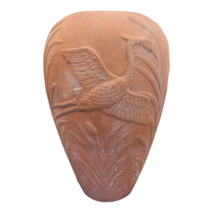 Art Deco Terra Cotta Vase in the Manner of Jean Dunand