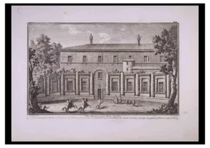 Giuseppe Vasi, Villa Madama Fuori Porta Angelica, Etching, Late 18th Century