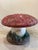 Add a touch of enchantment to your garden with this vintage hand-painted concrete mushroom statue. Crafted from solid...