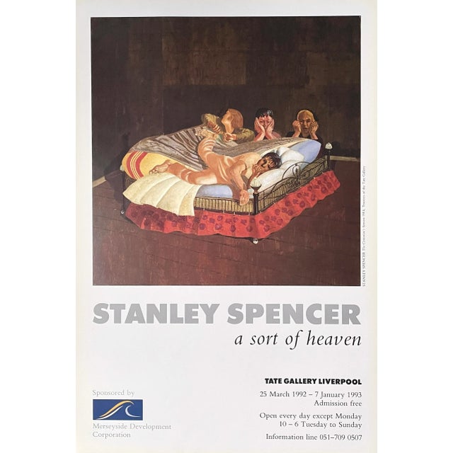 Vintage 1993 Original Stanley Spencer Tate Gallery Liverpool Exhibition Poster For Sale - Image 4 of 4