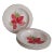 Vintage Poinsettia Soup or Pasta Bowls, Set of 4, Portugal For Sale