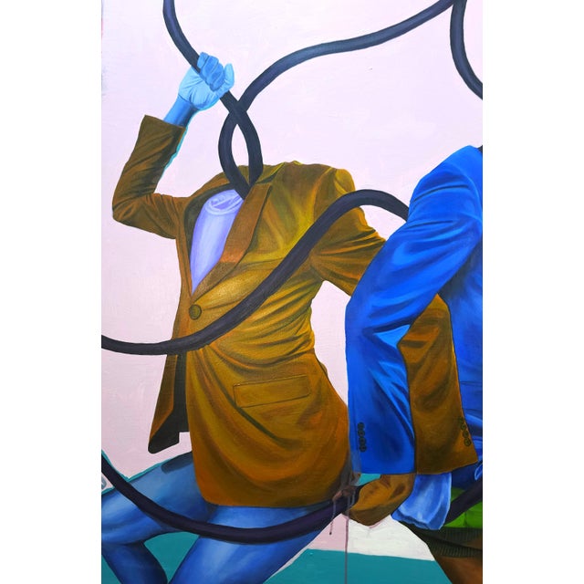 Contemporary Akugbe . Large Wall Painting by Barnabas Macaulay (2026) Acrylic on Canvas- 21st Century, Contemporary Art, Africa, Figurative, Surrealism, 2026 For Sale - Image 3 of 6