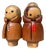 Vintage Kawaii Kokeshi Dolls, Japan, 1970s, Set of 2 For Sale