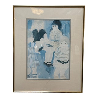 Jacqueline Rochester Watercolor Painting, Signed For Sale