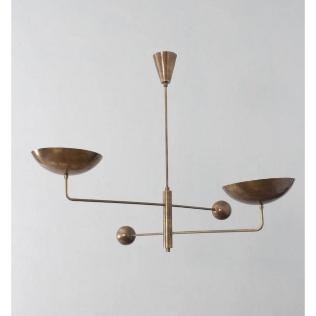Gold Vintage Hanging Light in Brass, 1960s For Sale - Image 8 of 9