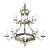 1930s Monumental Two-Tiered 12-Light Silvered Chandelier W/ Crown For Sale