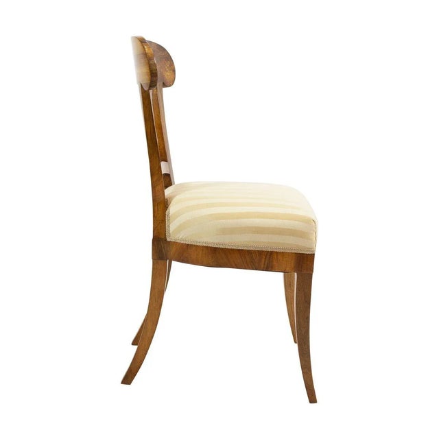 Wood Antique Biedermeier Walnut Dining Chair For Sale - Image 7 of 8