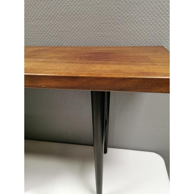 Brown Rosewood Nesting Tables with Black Legs by Kurt Østervig for Jason Møbler, Denmark, 1960s, Set of 3 For Sale - Image 8 of 11