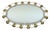 Vintage Curly Metal Brass Shells Eliptical Wall Mirror from Hillebrandt, 1971 For Sale