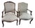 Upholstered French Style Chairs- A Pair For Sale
