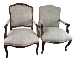 Upholstered French Style Chairs- A Pair