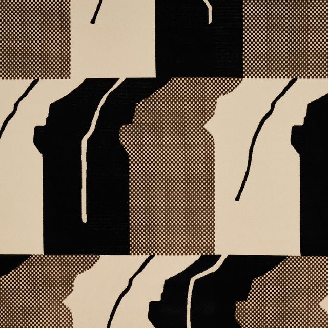 SAMPLE - Schumacher x Miles Redd Gustavian Dance Velvet Fabric In Chocolate For Sale