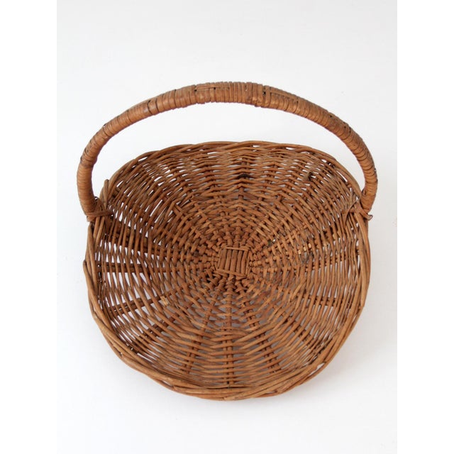 Vintage Wicker Hearth Basket For Sale - Image 10 of 12